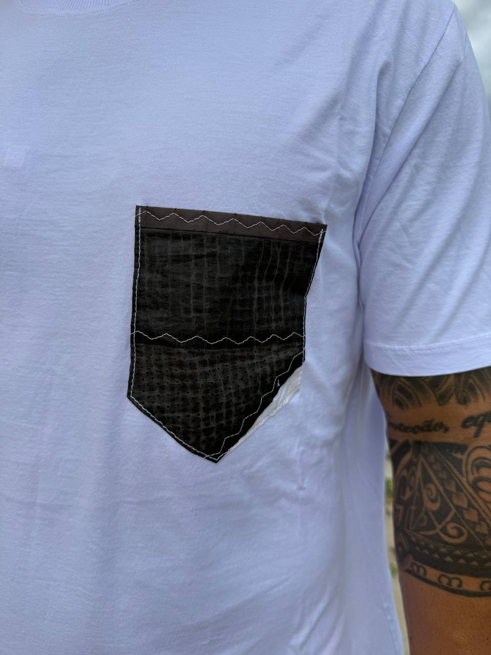 Camiseta Kite Pocket (Zéfiro 006) - Texture Close-up