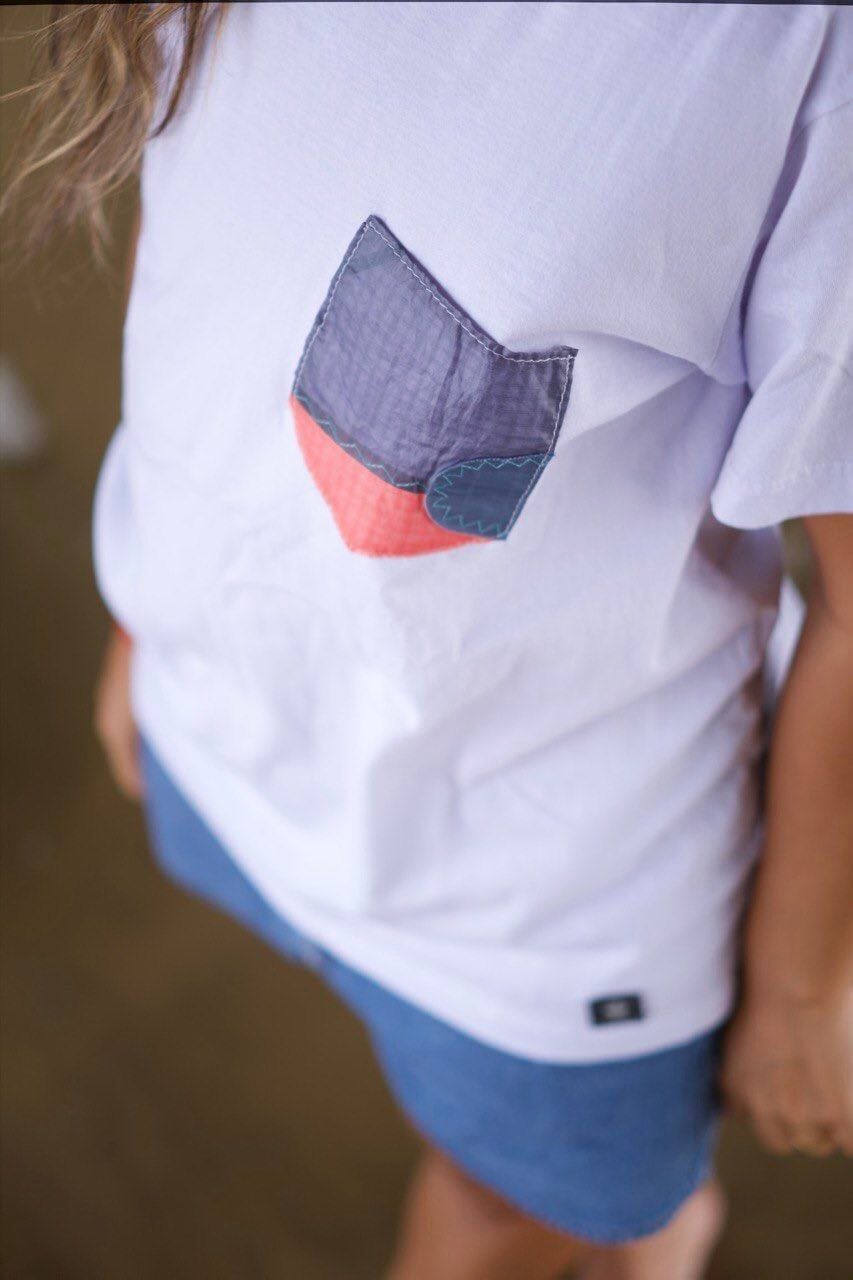 Camiseta Kite Pocket (Zéfiro 013) - Upcycled Material Detail