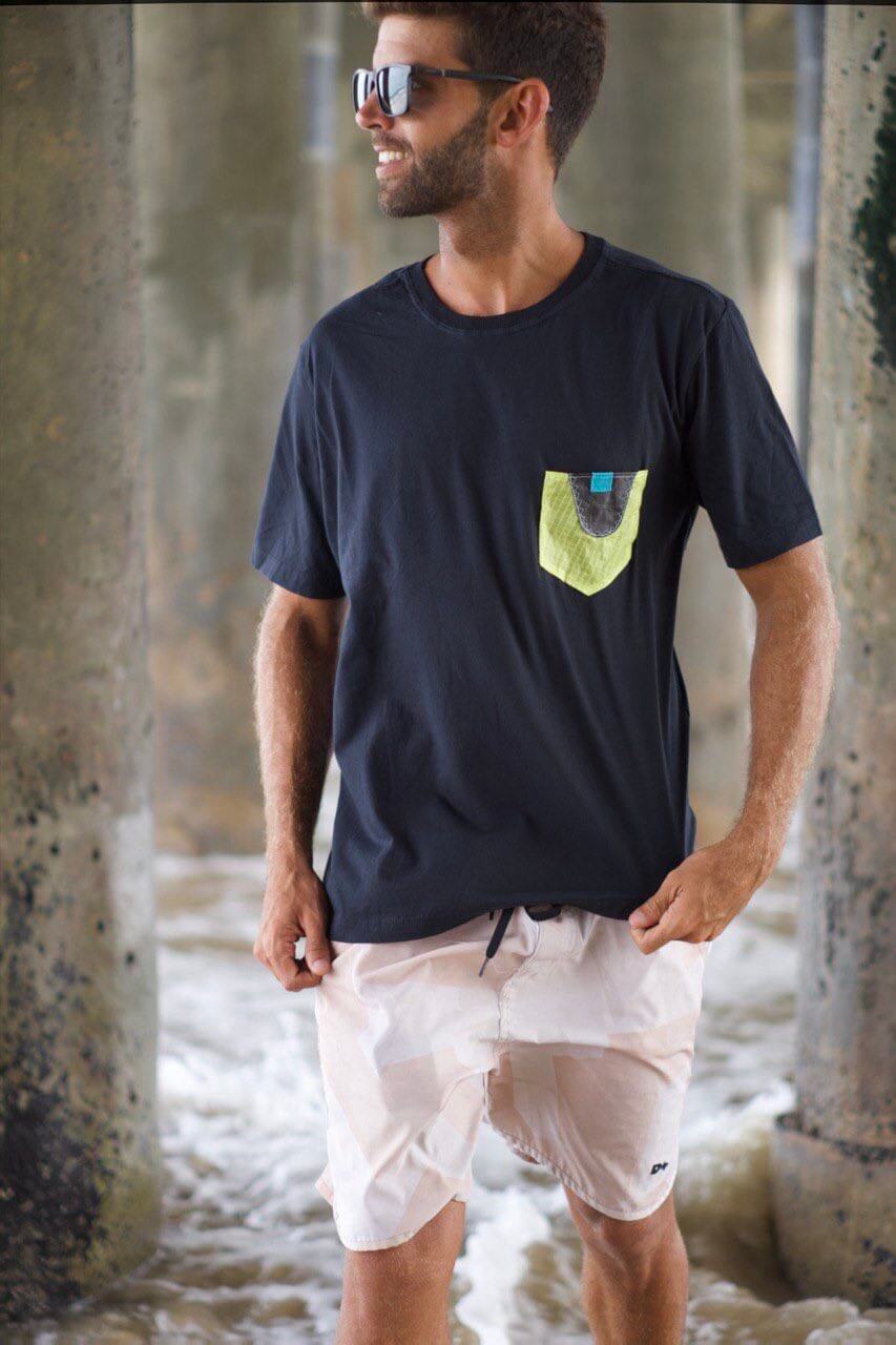 Camiseta Kite Pocket (Zéfiro 010) - Upcycled Material Detail